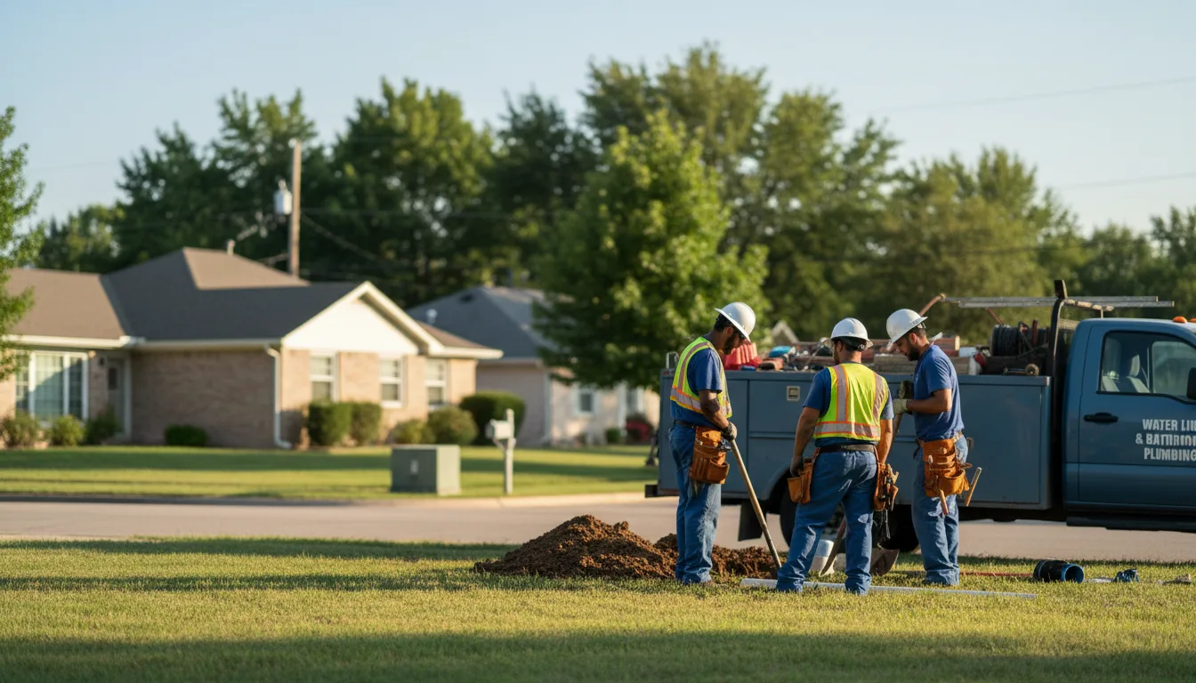 Residential water line and bathroom plumbing service in Farmington, MN